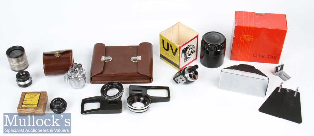 Camera Accessories and Lenses to include Zeiss Ikon Steritar for Contaflex in box, Werra