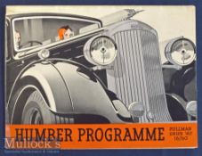 Humber Cars Impressive Poster Size Brochure 1934 Fine multicoloured Illustrations of their range