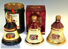 Bell’s Finest Scotch Whisky Christmas Porcelain Decanters including 1991, and 1996 (x2), all