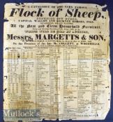 Early Auctioneers Poster, Messrs, Margett & Son; House & farm sale at Colletts at Woodhills,