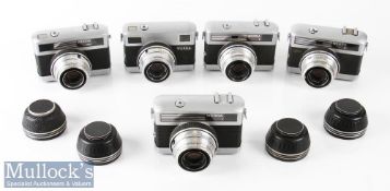 Selection of Carl Zeiss Werra 35mm cameras all with Zeiss/Tessar 2,8/50 6110366, 6191851, 6985836,
