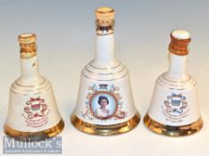Bell’s Finest Scotch Whisky Royal Porcelain Decanters including 60th Birthday of Queen Elizabeth II,