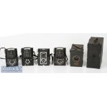 Selection of Ensign Ful-Vue cameras to include slight variants of Ful-Vue and a Ross Ful-Vue Super