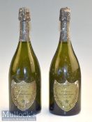 1980 Cuvee Dom Perignon Vintage Champagne 75cl bottles no signs of leaking/seeping, label slightly