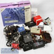 Miscellany electrical items including an SP101 Amplifer, selection of microphones, Ademco mounting