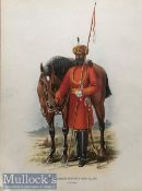 India - Original 19th century coloured lithograph of the Government generals body guard Calcutta,