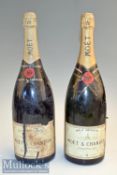Moet & Chandon Champagne Magnums 150cl (2) Brut Imperial and Premiere Cuvee, labels slightly