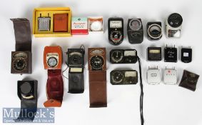 Various vintage camera light / exposure meters such as Weston Model 650, Weston Master Universal,