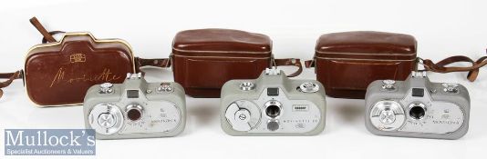 2x Zeiss Ikon Movikon 8 cine cameras 8mm film one marked J51346 5532/288 to bottom with Movitar 1:
