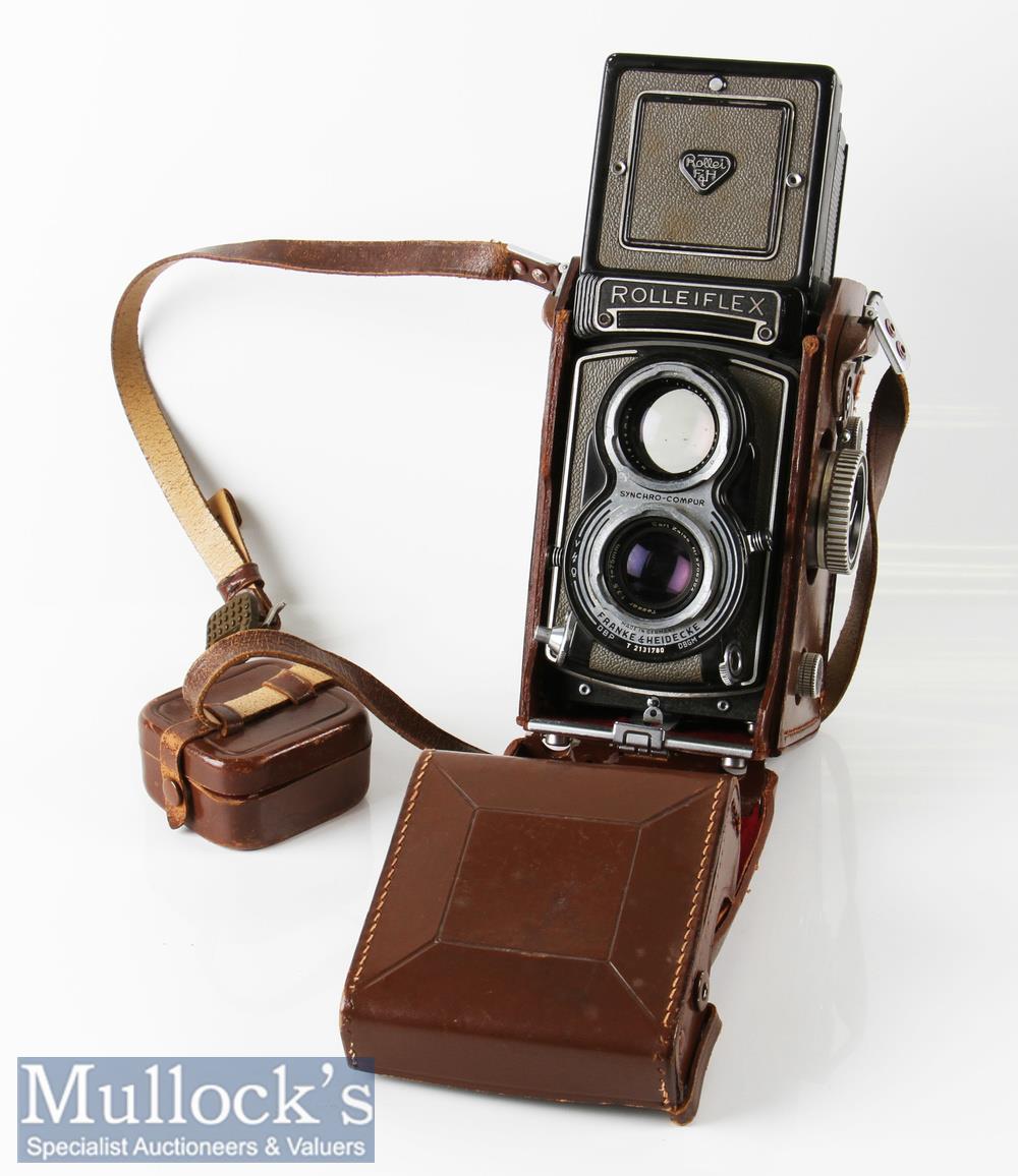 Rolleiflex T 2131780 TLR camera Franke & Heidecke Carl Zeiss Tessar 1:3,5 f=75mm synchro-compur, - Image 3 of 3