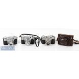 3x Bencini Comet vintage cameras to include comet 127 film camera with f11 lens, comet s with f11