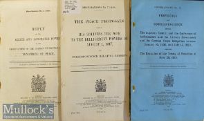 WWI United Kingdom Government Document – Report relating to the Treaty of Peace with Germany,