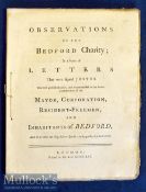 Observations Of The Bedford Charity 1761 Publication A 42 page publication addressed to Mayor &,