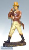 Johnnie Walker porcelain figure measuring 46cm in height, base 26cm approx., appears with signs of