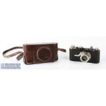 1929 Leica I 20721 camera with Leitz Elmar 1:3,5 f=50mm lens appears with age related wear, with