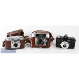 Agfa Karat 36 rangefinder camera Agfa solinar 1:2,8/50 synchro-compur with leather case and strap