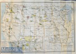 Americana – Map of United States West of the Mississippi River, Department of the Interior 1926