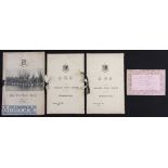 1919 First Post Bellum Bump 3rd Boat ‘Lents’ Signed Menu signed to reverse by participants to the