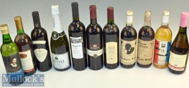 Selection of Wines to include 2002 nero d’ Avola Sicilia, 2004 Argento Malbec, Stanley Wines