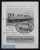 A Diesel Electric Rail Coach For Branch Line Working 1935 Made by English Electric. A 12 page