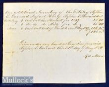 Slavery - Hire Of Two Slaves Receipt, Bourbon County, Kentucky 1850 Manuscript document with