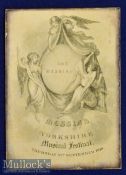 1828 Yorkshire Music Festival Ticket Tuesday 23rd September A porcelain coated “One Guinea” Ticket