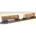 Lehmann Gross Bahn The Big Train G Gauge 45770 Skeleton Log Cars with small selection of spare