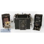 Large C.P Goerz, Berlin folding camera body measuring 23x18cm approx together with a Cameo Lukos No2