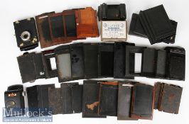 Quantity of Vaious Camera Plate and Plate cases including Ilford Soft Graduation Panchromatic plates