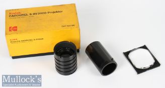 Kodak Carousel S Projector together with Kodak Retinar f-250mm projector lens plus Retinar f=35mm