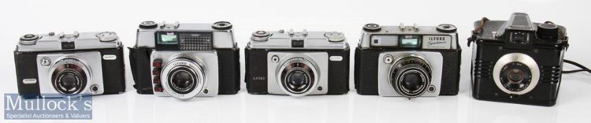 Selection of Ilford Vintage Cameras to include Ilford Envoy for 120 or 620 films with bakelite