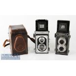 Zeiss Ikoflex TLR camera compur rapid Zeiss/Tessar 1:3,5 f=75mm in leather case plus Photina