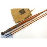 Interesting Early Decorative Fly Rod: Very early Hardy Bros Alnwick Drop Ring Split Cane Fly Rod