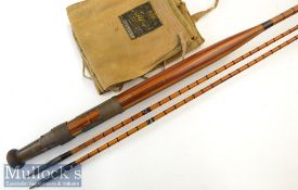 Interesting Early Decorative Fly Rod: Very early Hardy Bros Alnwick Drop Ring Split Cane Fly Rod