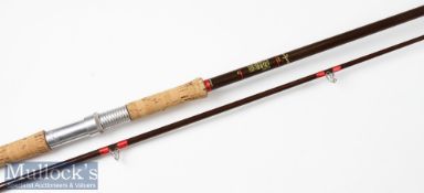 Spinning Rod: Hardy “Fibalite Spinning No.2” rod – 10ft pc with lined tip guide – clean 28” cork