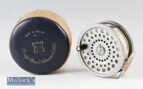Hardy Bros England “Marquis Salmon No.1” 3 7/8” alloy fly reel with smooth alloy foot, reversible “