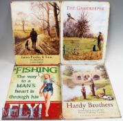 Modern fishing and country pursuits advertising signs to include Hardy Brother, Fly Fishing, Fishing