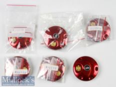 Abu Ambassadeur Red Colour Side Plates (6) in 4000/5000/6000 size, part 20212 in packaging