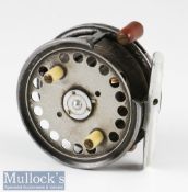 Early Hardy Bros Alnwick Silex No.2 alloy 3.5” bait casting reel c1914 – Pat No. 2206 - smooth alloy