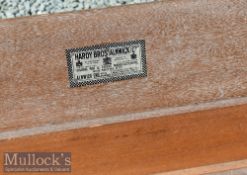 Hardy Bros Alnwick Rod Mahogany Travel rod box with Hardy’s makers metal label internally, 4x