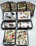 Fly Boxes and Flies Selection (5) incl assorted wet, dry, nymphs and salmon flies with a small group