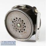 Hardy Bros England 3 ¾” Dup Mk II perfect alloy salmon fly reel wide drum with pivoting line
