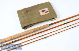 Salmon Fly Rod: Pezon et Michel Made in France Parabolic Saumon split cane fly rod – 12ft 3pc with