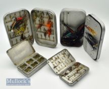 Wheatley Aluminium fly cases and flies to include a Wheatley Silmalloy another with hooks