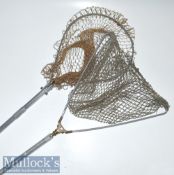 Ogden Smith London alloy folding landing net shaft measures 60cm approx. with circular head together