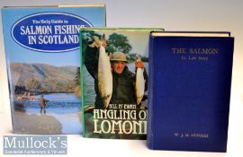 3x Various Salmon Related Fishing Books one signed (3): Menzies, W J M - “The Salmon – It’s Life