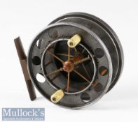 Good S Allcock Aerial 4” alloy centre pin reel internally stamped 23872, six spoke, on/off check,