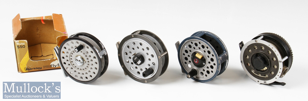 Garcia Mitchell 710 automatic fly reel with O line guide together with Mitchell 756 single action