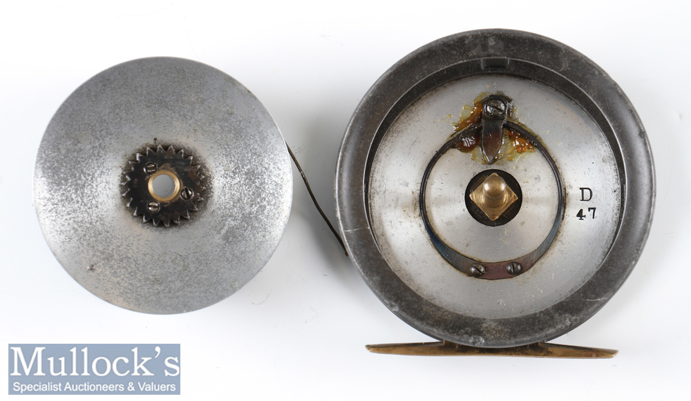 Walter Dingley Westley Richards 3 ¼” alloy fly reel with an ivorine handle, telephone latch, - Image 3 of 3