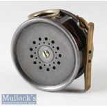 Rare Hardy Bros Alnwick The Eunuch Perfect alloy salmon fly reel - 3 ¾” dia